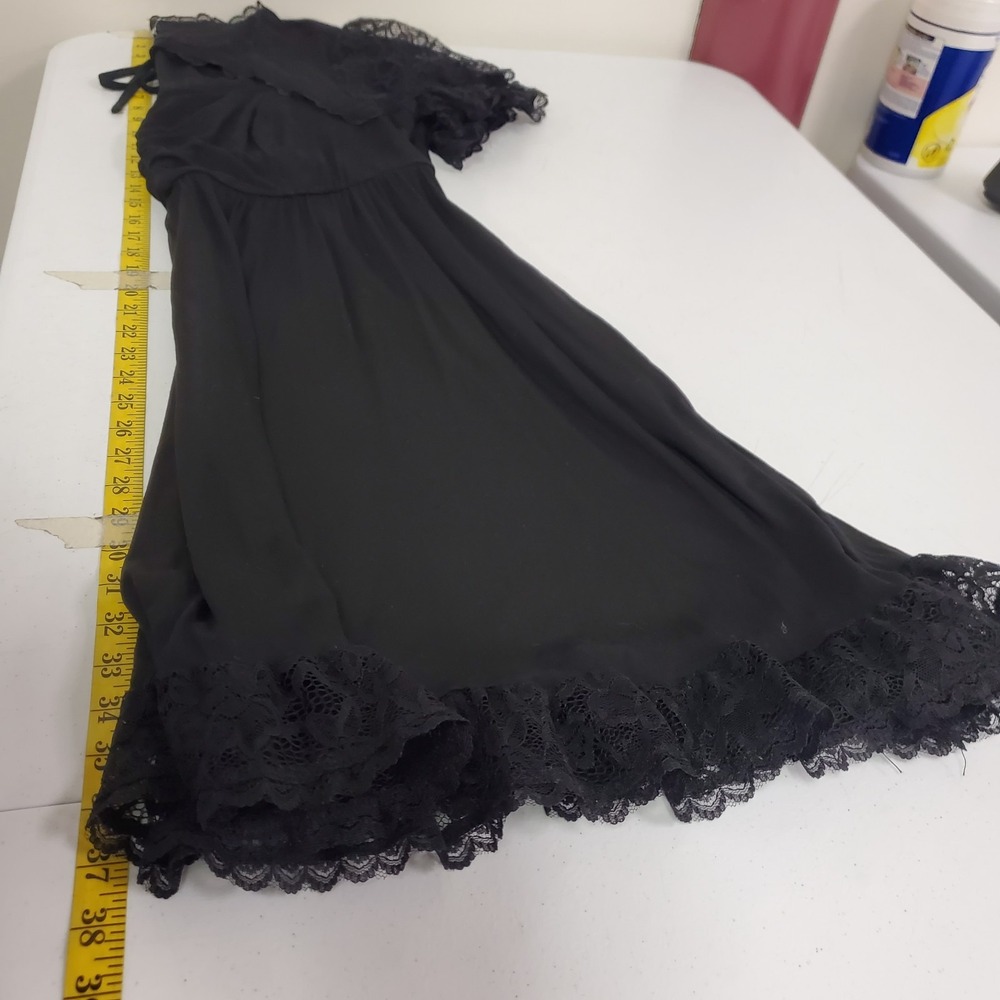 Hot Topic Womens Whimsigoth Babydoll Dress Size 2X Black Dark Fairy Coquette - Picture 8 of 11